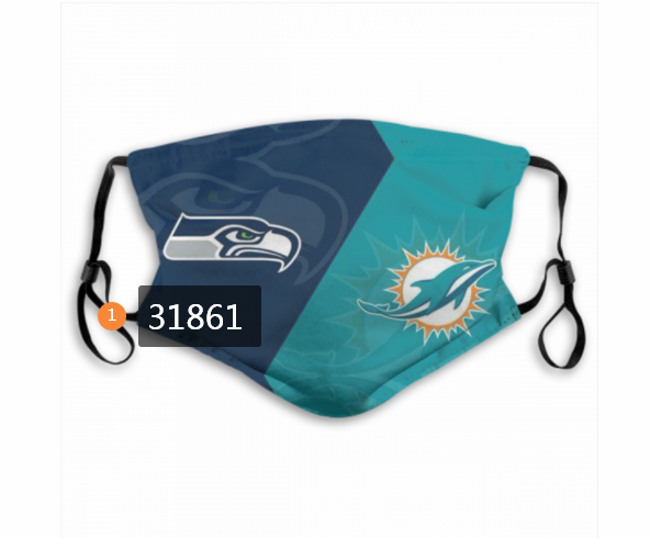 NFL Miami Dolphins 912020 Dust mask with filter->nfl dust mask->Sports Accessory